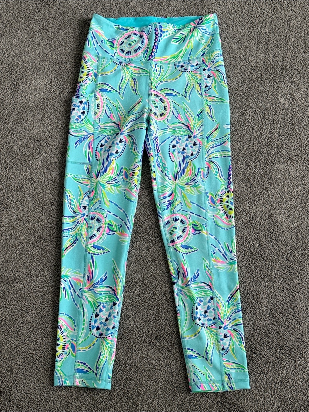 Lilly Pulitzer Blue and Pink Luxletic Leggings
